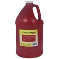 School Smart School Smart 2002730 1 gal Tempera Paint; Red 2002730